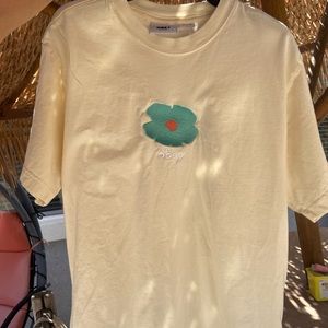 Obey Flower Embroidered T-Shirt (never worn)
